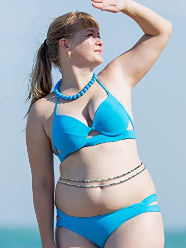 Fumete 12 Pcs Waist Beads Set Handmade African Belly Beads Chain Plus Size Body Jewelry Non Stretching Belly Chain for Women - size: 50 Inch, style: Stylish