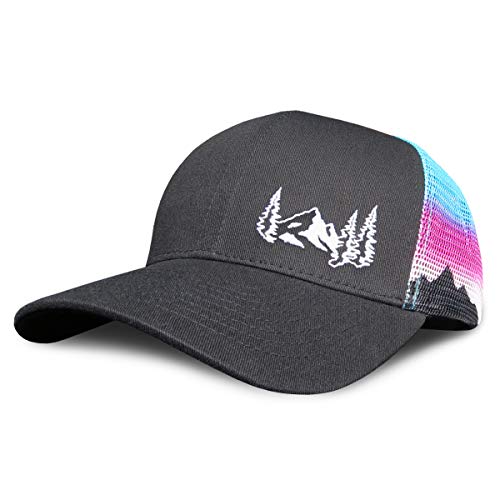 Grace Folly Beach Trucker Hats for Women- Snapback Baseball Cap for Summer - color: Mountain Mesh Print