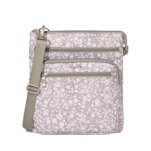 Baggallini womens Out and About Crossbody - color: Light Grey Petal