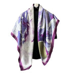 XL 43 Inch Extra Large Square Scarf Fashion Scarves Silk Feeling Hair Scarf Wrapping Scarfs Night Sleeping Headscarf - color: Ba1025