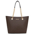 Montana West Tote Bag for Women Chain Top-handle Handbags - color: Brown