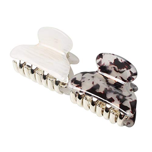 1.57 inch Small Acrylic Hair Claw Clips for Girls and Women Marbling Hair Clips,Plastic No-Slip Grip Jaw Hair Clip Hair Jaw Clamp,Pack of 12 - color: Color G