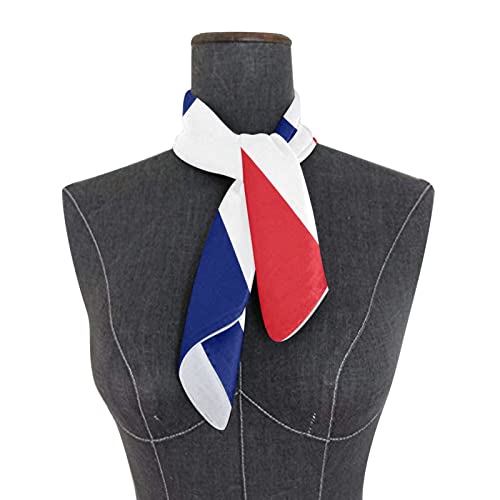Women's Fashion Silk Scarf Square Satin Headscarf Neck Scarf Head Hair Wraps - color: French Flag