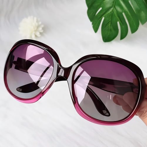Joopin Oversized Sunglasses Womens Trendy Polarized Large Driving Sun Glasses Ladies UV Protective Big Sunnies Shades - color: B14-gradient Purple/Purple Gradient