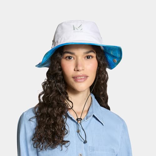 MISSION Cooling Bucket Hat - Unisex Wide-Brim Hat for Men & Women - Lightweight, Foldable & Durable - Cools Up to 2 Hours - color: Turn Light Gray