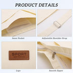 COOLOME Canvas Tote Bag for Women - Crossbody, Shoulder, Travel & Beach Bag - color: Blackp