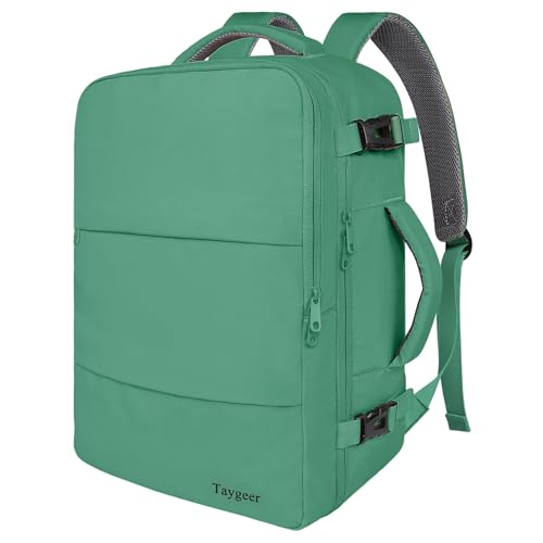 Taygeer Travel Backpack for Women, 40L Airline Approved Carry On with 17.3 inch Laptop Compartment, TSA Friendly Bag for Business Hiking Travel, Backpack Carry On Luggage for friend Gym Sport, Green - color: Peargreen, size: X-Large