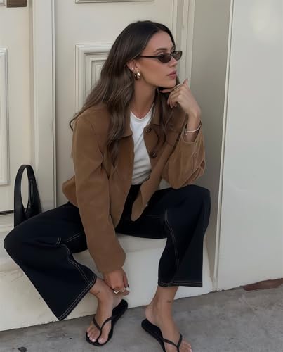 GUVIVI Retro Oval Sunglasses for Women 2026 90s Small Chic Cat Eye Sun Glasses Sunnies Lightweight Shades - color: 2 Pack Brown + Black