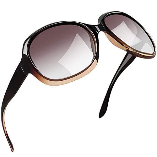 Joopin Oversized Sunglasses Womens Trendy Polarized Large Driving Sun Glasses Ladies UV Protective Big Sunnies Shades - color: B13-gradient Brown/Brown Gradient