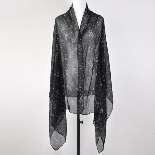 Lightweight Boho Scarf for Women Spring Summer Floral Printed Scarves Fashion Shawl Wrap - color: F09
