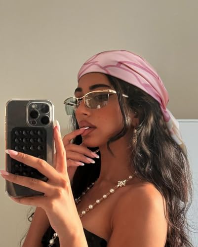 AIBFRID 27.5" Head Scarf for Women, Large Square Satin Hair Scarf Neck Silk Scarves Hair Wrap Bandanas For Sleeping - color: Style_03