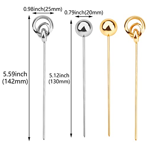 8 Pcs Metal Hair Sticks Vintage Hair Chopsticks Updo Chignon Pins Classical Hair Fork Chinese Hair Jewelry Accessories for Long Hair Women