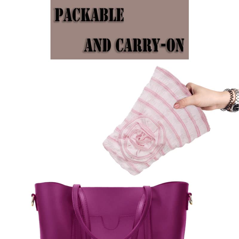 FORBUSITE Women Folding Vintage Outdoor Sun Hats for Beach Garden Travelling UV Protection - color: Gs013-pink