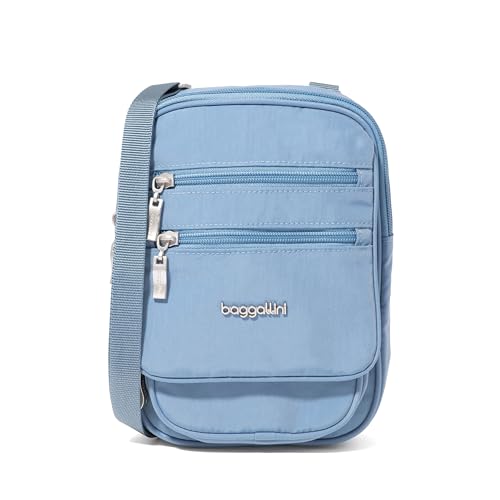 Baggallini Journey Crossbody Bags for Women 9x6 Small Lightweight Travel Handbag W/RFID - color: Cornflower