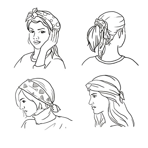 Women's Fashion Silk Scarf Square Satin Headscarf Neck Scarf Head Hair Wraps - color: Haitian