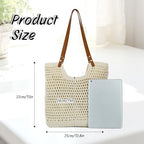 Oweisong Beach Bags for Women Woven Crochet Summer Purse 2026 | Boho Tote Bag, 13.8" Large Capacity, Tote Bag with Zipper, Foldable Packable, Beach Shipping, Vacation Purse - color: Begie