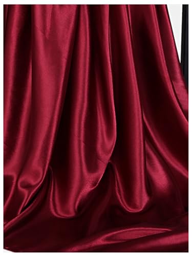 SHENHE Women's Silky Head Scarf Vintage Paisley Hair Scarf Bandana Square Kerchief Hair Wrap - color: Solid Burgundy a