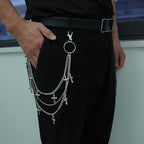 Layered Pants Chain keychain for Women Men Punk Wallet Chains Hiphop Jeans Keychain Halloween Jewelry - style: A-pants chain
