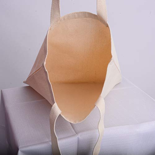 TBF Wholesale Canvas Tote Bags 15x16x3 with Bottom Gusset | Blank Totes for Printing, Painting & Embroidery - color: Natural