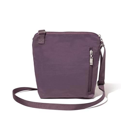 Baggallini Pocket Crossbody Bags for Women 8x8 Small Lightweight Durable Water-resistant Travel Purse W/Rfid - color: Misty Purple