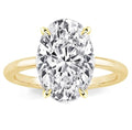 1.5CT/3.5CT/5.5CT Elongated Oval Cut Engagement Rings for Women,Simulated Diamond Promise Ring,925 Sterling Silver 18K Yellow Gold Plated Ring - color: Yellow Gold(5.5CT), size: 8.5