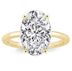 1.5CT/3.5CT/5.5CT Elongated Oval Cut Engagement Rings for Women,Simulated Diamond Promise Ring,925 Sterling Silver 18K Yellow Gold Plated Ring - color: Yellow Gold(5.5CT), size: 8.5