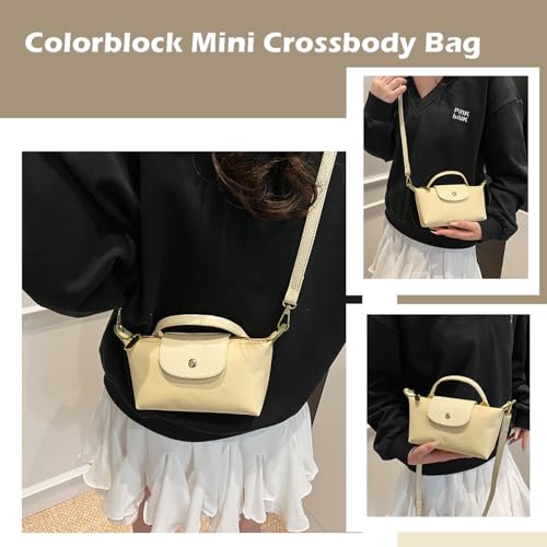 Fashion Mini Crossbody Bag, Handbags Purses with Adjustable Strap for Women, Ladies Shoulder Totes Bag - color: Yellow