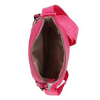 Nautica Diver Nylon Small Women's Crossbody Bag Purse with Adjustable Shoulder Strap - color: Zipper Up Raspberry