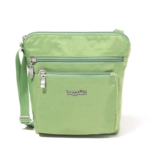 Baggallini Pocket Crossbody Bags for Women 8x8 Small Lightweight Durable Water-resistant Travel Purse W/Rfid - color: Moss