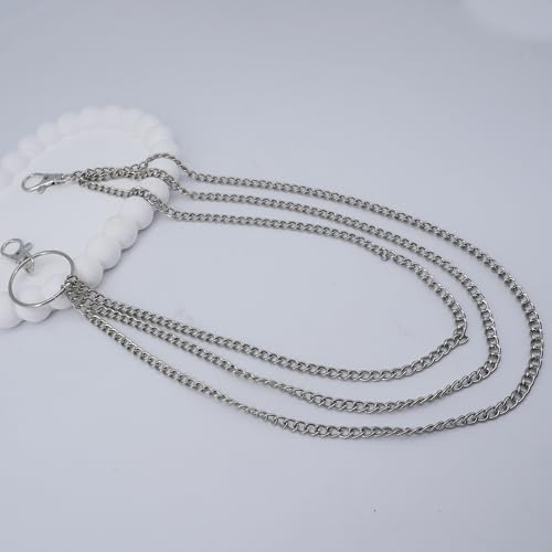 Layered Pants Chain keychain for Women Men Punk Wallet Chains Hiphop Jeans Keychain Halloween Jewelry - style: C-three layered chain