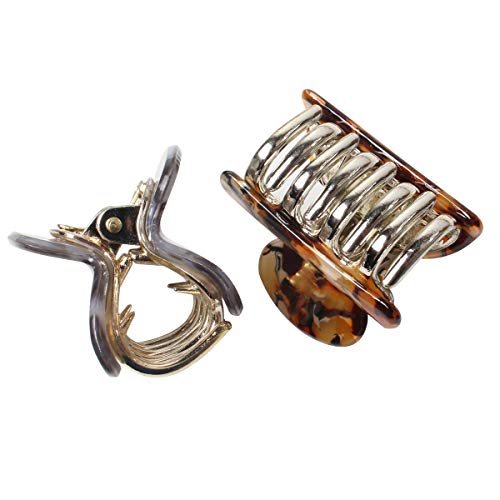 1.57 inch Small Acrylic Hair Claw Clips for Girls and Women Marbling Hair Clips,Plastic No-Slip Grip Jaw Hair Clip Hair Jaw Clamp,Pack of 12 - color: Color G