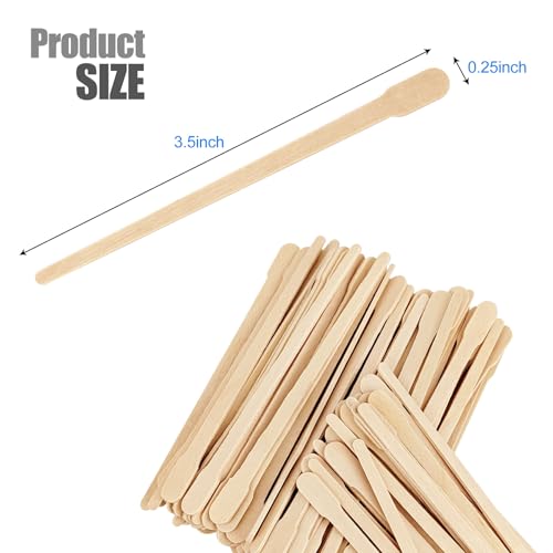 100 Pcs Wax Sticks, Wooden Waxing Sticks, Wax Strips, Eyebrow Wax Sticks, Small Waxing Applicator Sticks for Hair Removal, Facial, Smooth Skin (100 Pack)