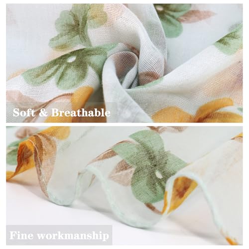 vimate Lightweight Scarf for Women Fashion Head Cover Hijab Cotton Voile Scarf Shawl Wrap for Spring Fall Winter Season - color: D1#.style 38