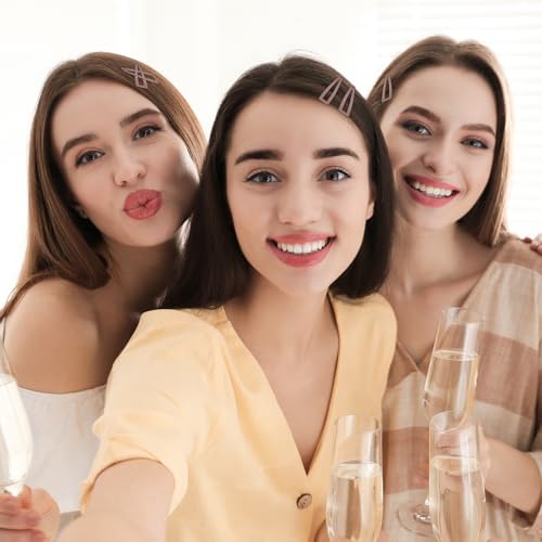 10 Pcs Double Grip Hair Clips, Sightor Metal Snap Hair Clips Hair Barrettes for Women Hair Making Salon Supplies Hair Accessories (Brown) - color: Brown