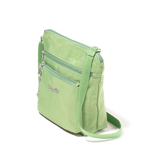 Baggallini Pocket Crossbody Bags for Women 8x8 Small Lightweight Durable Water-resistant Travel Purse W/Rfid - color: Moss