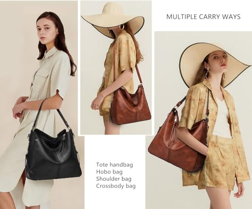 PU Leather Fringe Hobo Bag Large Studded Handbag Crossbody Bag for Women - color: E-beige White