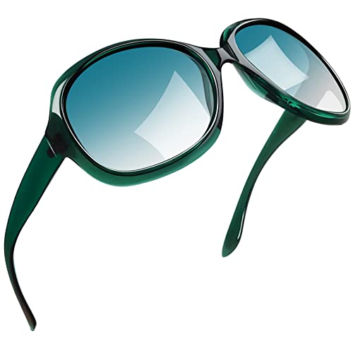 Joopin Oversized Sunglasses Womens Trendy Polarized Large Driving Sun Glasses Ladies UV Protective Big Sunnies Shades - color: B17-clear Green/Gradient Green