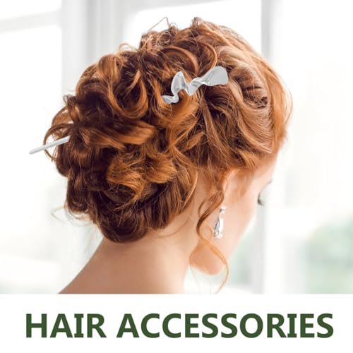 Lurrose Hair Clips Metal Hair Stick 2pcs Geometric Metal Hair Chopsticks Japan Miss Zinc Alloy Modeling Japanese Hair Sticks Womens Hair Sticks - color: Antique Silver