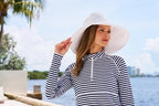 Women's Beach Hat - UPF 50+ Sun Protection - Brittany - color: White