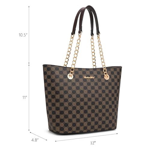 Montana West Tote Bag for Women Chain Top-handle Handbags - color: *Coffee