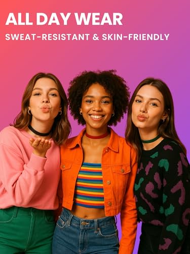 3-Pack Chokers — Velvet (1.5") + Leather (0.6") + Heart Pendant, Adjustable 12–18", Stainless Steel Hardware, 90s/Goth Layering Set — Black | Red | Green | White - color: Green