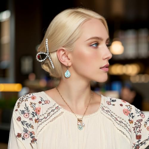 ORIGENCE Sun Heart Necklace for Women 18K Gold Plated Heart Pendant Necklace Chunky Chain Choker Necklaces Hip Hop Charm Necklaces Trendy Unisex Jewelry - style: BCharm-Set