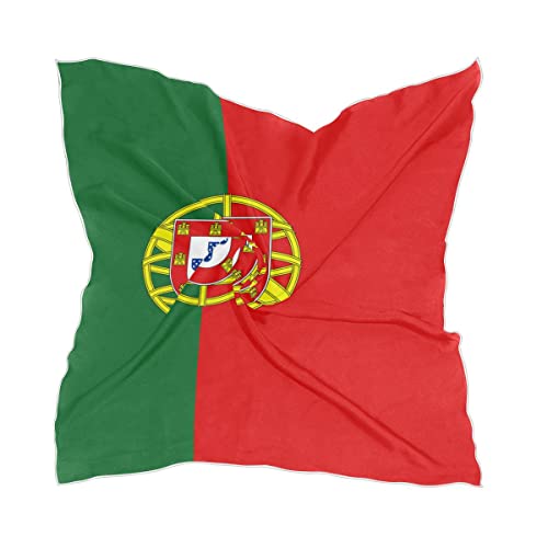 Women's Fashion Silk Scarf Square Satin Headscarf Neck Scarf Head Hair Wraps - color: Portuguese Flag