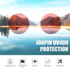 Joopin Retro Small Round Sunglasses Hippie Circle Sun Glasses Polarized UV400 Protection Metal Shades for Men Women - color: A07-black Frame Tint Red Lens