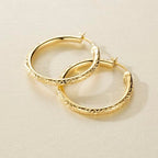Verniflloga14K Gold Hoop Earrings Gold Earrings Women’s Hoop Earrings Jewelry Timeless Elegance 25 mm/ 30 mm - size: 30MM