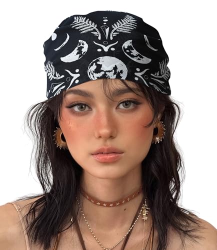 21"x21" Soft Cotton Bandana for Men and Women Unisex Head Wrap Scarf Headband Face Mask for Outdoor - color: Qm-flying in the Dark