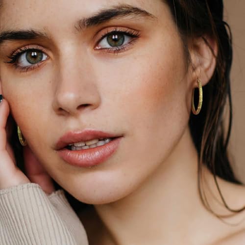 Verniflloga14K Gold Hoop Earrings Gold Earrings Women’s Hoop Earrings Jewelry Timeless Elegance 25 mm/ 30 mm - size: 25MM