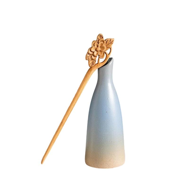 1Pc Handmade Ancient Chinese Japanese Wood Hair Sticks Chopsticks Wooden Vintage Retro Carved Long Fork Pen Shawl Sticks Hairpins Clips Barrettes, Hair Accessories Hair Accessories Hair Pins