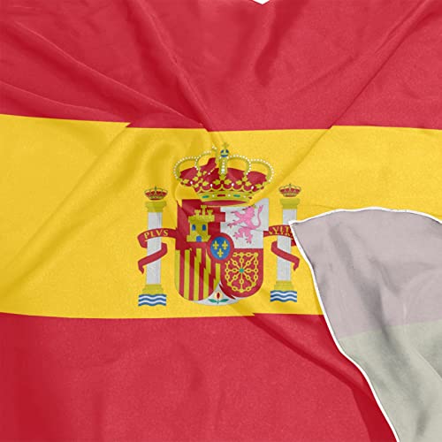 Women's Fashion Silk Scarf Square Satin Headscarf Neck Scarf Head Hair Wraps - color: Spanish Flag