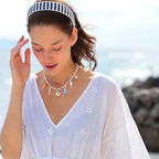 Pearl Choker Necklaces With Multi Beach Charms Shell Conch Starfish Jewelry - style: XL22601A
